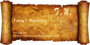 Tangl Mónika névjegykártya